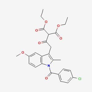 Malonic acid, ((1-(p-chlorobenzoyl)-5-methoxy-2-methyl-3-indolyl)acetyl)-, diethyl ester