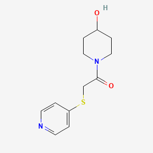 molecular formula C12H16N2O2S B1462630 1-(4-Hydroxypiperidin-1-yl)-2-(pyridin-4-ylsulfanyl)ethan-1-one CAS No. 1156974-57-0