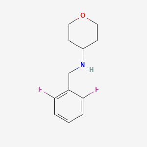 molecular formula C12H15F2NO B1462639 N-[(2,6-difluorophenyl)methyl]oxan-4-amine CAS No. 1155634-82-4