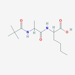 molecular formula C14H26N2O4 B1462645 2-[2-(2,2-二甲基丙酰胺)丙酰胺]己酸 CAS No. 1496519-32-4