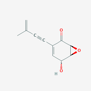 B146265 (1S,2R,6S)-2-Hydroxy-4-(3-methylbut-3-en-1-ynyl)-7-oxabicyclo(4.1.0)hept-3-en-5-one CAS No. 125555-67-1