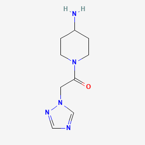 molecular formula C9H15N5O B1462650 1-(4-氨基哌啶-1-基)-2-(1H-1,2,4-三唑-1-基)乙酮 CAS No. 1154263-78-1