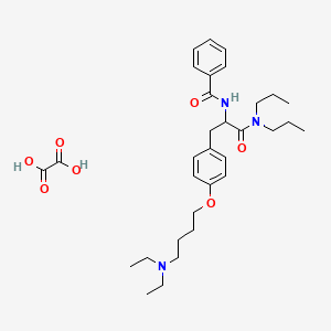 O-(4-Diethylaminobutyl)-N-benzoyl-DL-tyrosyl-di-n-propylamide oxalate