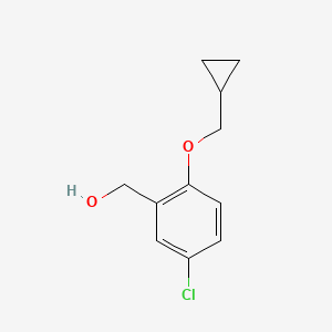 B1462660 [5-Chloro-2-(cyclopropylmethoxy)phenyl]methanol CAS No. 1154338-83-6