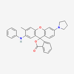 Spiro[isobenzofuran-1(3H),9'-[9H]xanthen]-3-one, 3'-methyl-2'-(phenylamino)-6'-(1-pyrrolidinyl)-