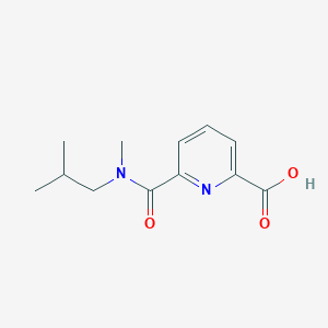 B1462669 6-[Methyl(2-methylpropyl)carbamoyl]pyridine-2-carboxylic acid CAS No. 1154974-94-3