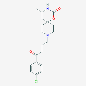 molecular formula C19H25ClN2O3 B14626698 1-Oxa-3,9-diazaspiro(5.5)undecan-2-one, 9-(3-(p-chlorobenzoyl)propyl)-5-methyl- CAS No. 54981-20-3