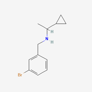 B1462677 [(3-Bromophenyl)methyl](1-cyclopropylethyl)amine CAS No. 1155988-52-5