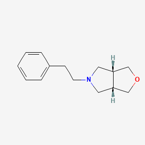 molecular formula C14H19NO B14626791 (3aR,6aS)-5-(2-Phenylethyl)hexahydro-1H-furo[3,4-c]pyrrole CAS No. 57269-11-1