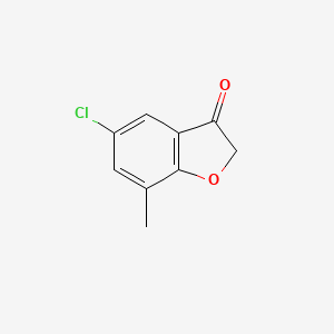 molecular formula C9H7ClO2 B1462681 5-氯-7-甲基-2,3-二氢-1-苯并呋喃-3-酮 CAS No. 78132-94-2