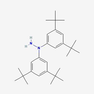 molecular formula C28H44N2 B14626814 Hydrazine, 1,1-bis[3,5-bis(1,1-dimethylethyl)phenyl]- CAS No. 55166-13-7