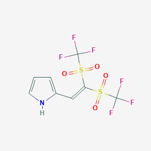 2-[2,2-Bis(trifluoromethanesulfonyl)ethenyl]-1H-pyrrole