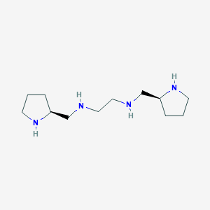 molecular formula C12H26N4 B14626827 N~1~,N~2~-Bis{[(2S)-pyrrolidin-2-yl]methyl}ethane-1,2-diamine CAS No. 56030-34-3