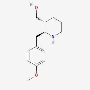 {(2S,3R)-2-[(4-Methoxyphenyl)methyl]piperidin-3-yl}methanol