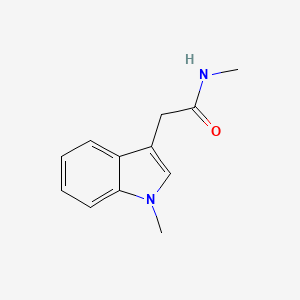 molecular formula C12H14N2O B14626909 N-methyl-2-(1-methyl-1H-indol-3-yl)acetamide CAS No. 56999-23-6