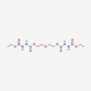 molecular formula C12H22N4O9 B14626937 2-[2-[(ethoxycarbonylamino)carbamoyloxy]ethoxy]ethyl N-(ethoxycarbonylamino)carbamate CAS No. 54661-99-3