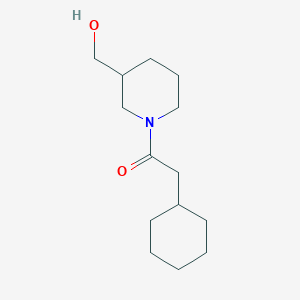 molecular formula C14H25NO2 B1462694 2-Cyclohexyl-1-[3-(hydroxymethyl)piperidin-1-yl]ethan-1-one CAS No. 1155903-56-2