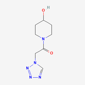 molecular formula C8H13N5O2 B1462695 1-(4-hydroxypiperidin-1-yl)-2-(1H-1,2,3,4-tetrazol-1-yl)ethan-1-one CAS No. 1155606-53-3