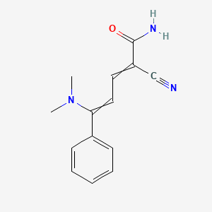 2-Cyano-5-(dimethylamino)-5-phenylpenta-2,4-dienamide