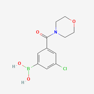 molecular formula C11H13BClNO4 B1462703 (3-Chloro-5-(morpholine-4-carbonyl)phenyl)boronic acid CAS No. 957120-55-7