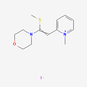 molecular formula C13H19IN2OS B14627050 4-[2-(1-Methylpyridin-1-ium-2-yl)-1-methylsulfanylethenyl]morpholine;iodide CAS No. 54254-80-7