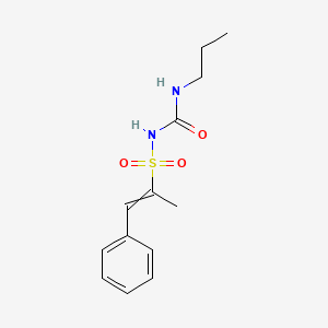 molecular formula C13H18N2O3S B14627090 1-Phenyl-N-(propylcarbamoyl)prop-1-ene-2-sulfonamide CAS No. 56752-79-5