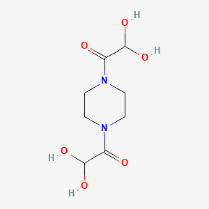 molecular formula C8H14N2O6 B14627092 1,1'-(Piperazine-1,4-diyl)bis(2,2-dihydroxyethan-1-one) CAS No. 59130-44-8