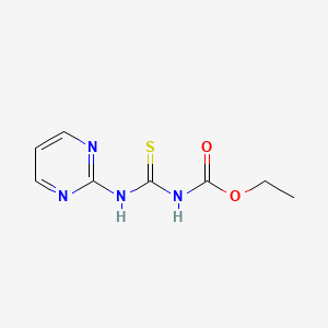 Carbamic acid, [(2-pyrimidinylamino)thioxomethyl]-, ethyl ester