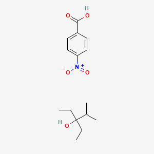 molecular formula C15H23NO5 B14627157 3-Ethyl-2-methylpentan-3-ol;4-nitrobenzoic acid CAS No. 55705-70-9