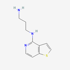 molecular formula C10H13N3S B1462716 N1-{thieno[3,2-c]pyridin-4-yl}propane-1,3-diamine CAS No. 1156255-13-8
