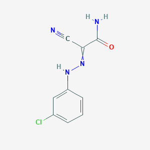 molecular formula C9H7ClN4O B14627165 2-[2-(3-Chlorophenyl)hydrazinylidene]-2-cyanoacetamide CAS No. 59064-00-5