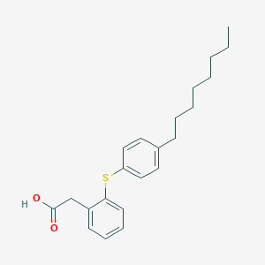 molecular formula C22H28O2S B14627185 {2-[(4-Octylphenyl)sulfanyl]phenyl}acetic acid CAS No. 54997-34-1