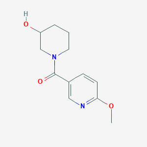 molecular formula C12H16N2O3 B1462721 1-(6-Methoxypyridine-3-carbonyl)piperidin-3-ol CAS No. 1154914-76-7