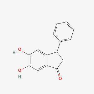 5,6-Dihydroxy-3-phenyl-2,3-dihydro-1H-inden-1-one