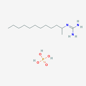 molecular formula C13H32N3O4P B14627225 2-Dodecan-2-ylguanidine;phosphoric acid CAS No. 58213-59-5