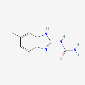 molecular formula C9H10N4O B14627246 (6-methyl-1H-benzimidazol-2-yl)urea CAS No. 55864-38-5