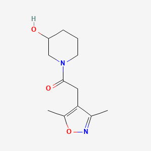 B1462726 2-(3,5-Dimethylisoxazol-4-yl)-1-(3-hydroxypiperidin-1-yl)ethan-1-one CAS No. 1154153-59-9