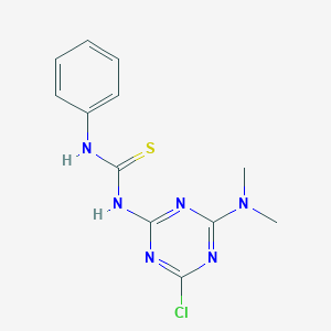 N-[4-Chloro-6-(dimethylamino)-1,3,5-triazin-2-yl]-N'-phenylthiourea