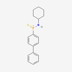 molecular formula C18H21NPS+ B14627312 Cyclohexyl diphenylthionophosphinamidate CAS No. 55549-35-4