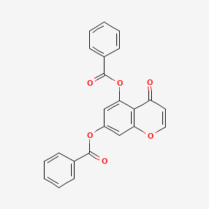 molecular formula C23H14O6 B14627320 4-Oxo-4H-1-benzopyran-5,7-diyl dibenzoate CAS No. 54107-62-9