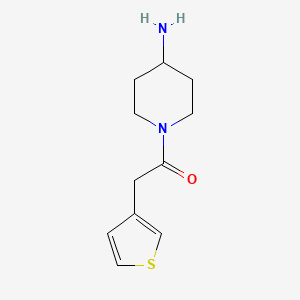 molecular formula C11H16N2OS B1462737 1-(4-氨基哌啶-1-基)-2-(噻吩-3-基)乙酮 CAS No. 1153132-01-4