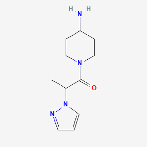 B1462738 1-(4-aminopiperidin-1-yl)-2-(1H-pyrazol-1-yl)propan-1-one CAS No. 1154264-01-3