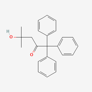 2-Pentanone, 4-hydroxy-4-methyl-1,1,1-triphenyl-