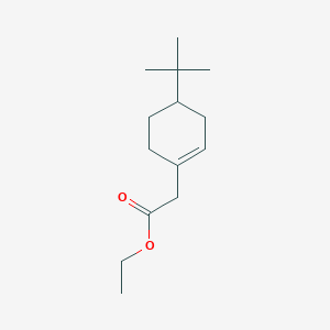 molecular formula C14H24O2 B14627398 1-Cyclohexene-1-acetic acid, 4-(1,1-dimethylethyl)-, ethyl ester CAS No. 54281-01-5