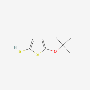 molecular formula C8H12OS2 B14627425 5-tert-Butoxy-2-thiophenethiol CAS No. 54789-36-5