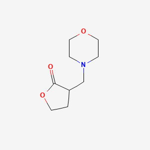 molecular formula C9H15NO3 B14627466 3-[(Morpholin-4-yl)methyl]oxolan-2-one CAS No. 55643-36-2