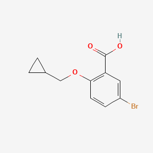 molecular formula C11H11BrO3 B1462747 5-Bromo-2-cyclopropylmethoxy-benzoic acid CAS No. 1154385-13-3