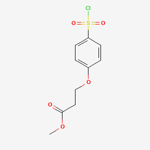 molecular formula C10H11ClO5S B1462748 3-[4-(氯磺酰基)苯氧基]丙酸甲酯 CAS No. 56077-79-3