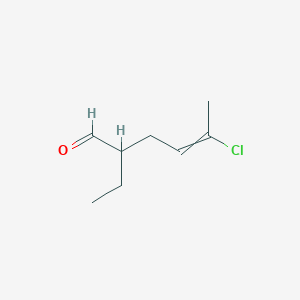 molecular formula C8H13ClO B14627502 5-Chloro-2-ethylhex-4-enal CAS No. 54814-19-6