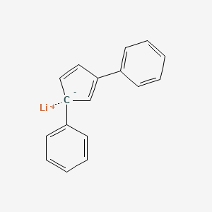 molecular formula C17H13Li B14627523 lithium;(3-phenylcyclopenta-1,4-dien-1-yl)benzene CAS No. 58813-26-6